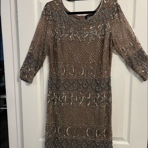 Champagne knee length dress